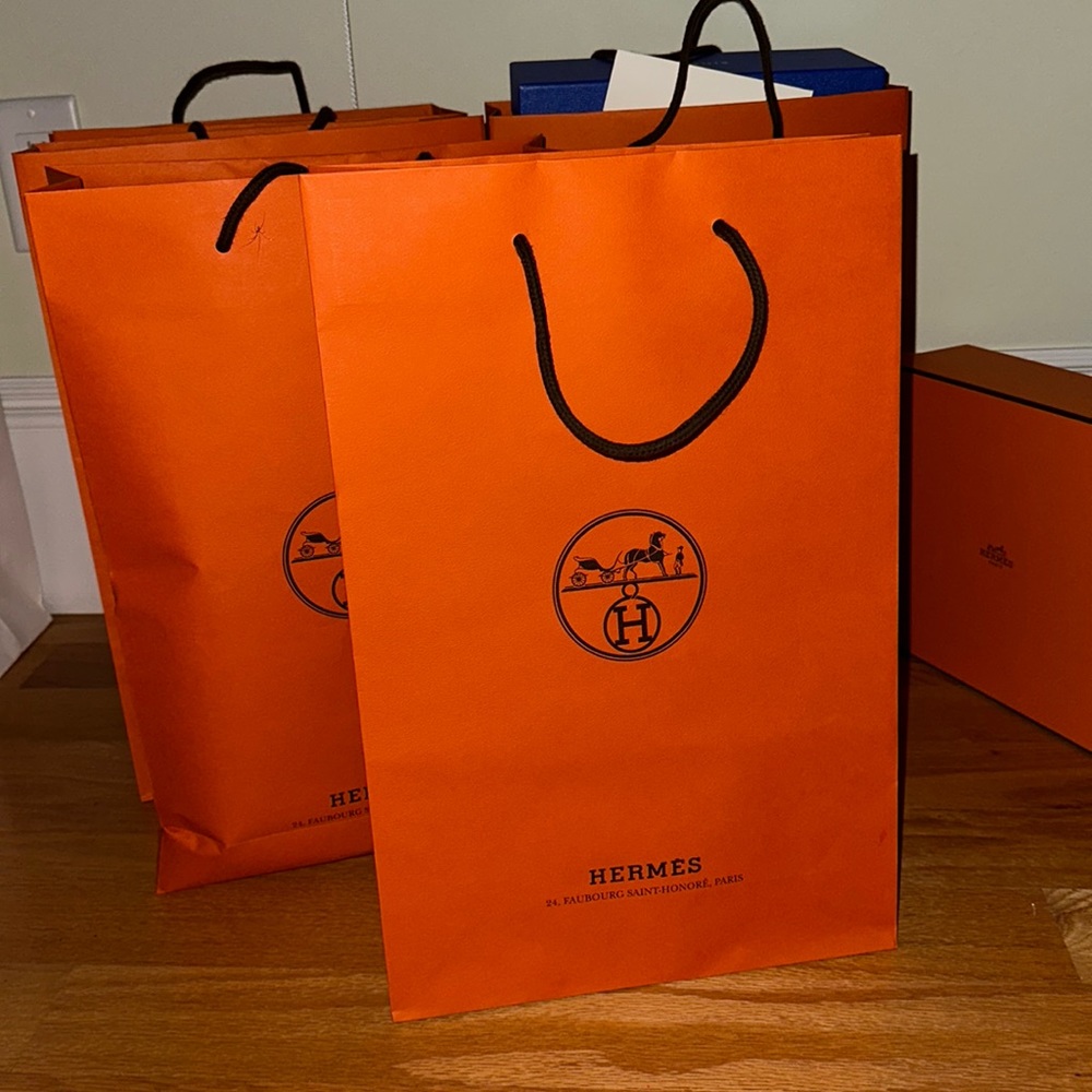 Large Hermes shopping bag